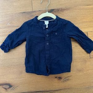 H&M Baby Navy Linen Shirt